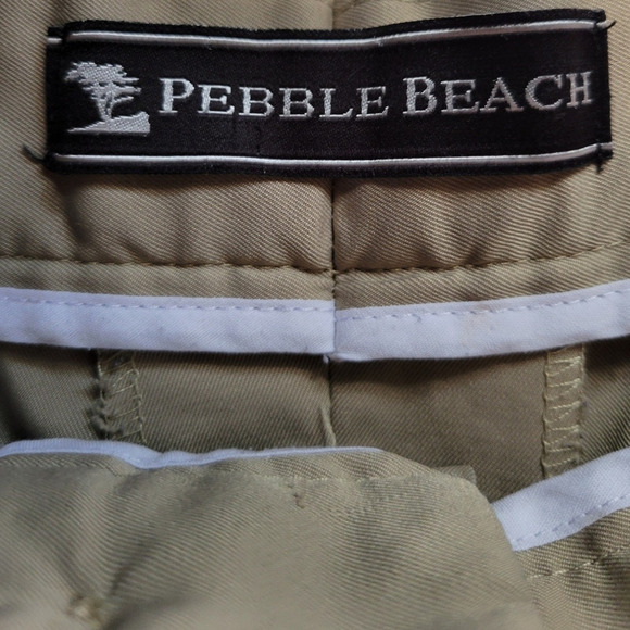 Pebble Beach Tan Golf Shorts Athleisure Gorpcore Summer Vacation Resort Size 36 - Picture 3 of 9